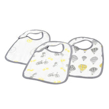 Load image into Gallery viewer, Traveler Bamboo Muslin Snap Bibs
