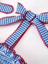Load image into Gallery viewer, Flag Plaid Smocked Dress
