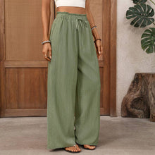 Load image into Gallery viewer, Green High Waist Drawstring Pants
