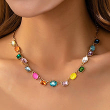 Load image into Gallery viewer, Multicolor Gemstone Link Necklace
