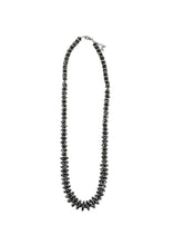 Load image into Gallery viewer, 36&quot; Faux Navajo Pearl and Black Disc Necklace
