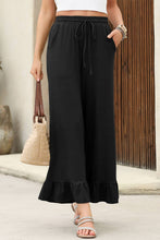 Load image into Gallery viewer, Ruffled Wide Leg High Waist Pants
