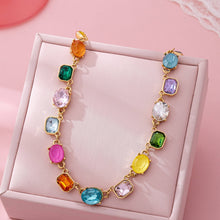 Load image into Gallery viewer, Multicolor Gemstone Link Necklace
