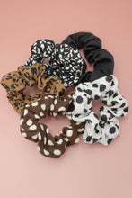 Load image into Gallery viewer, ANIMAL PATTERN SCRUNCHIES SET OF 5
