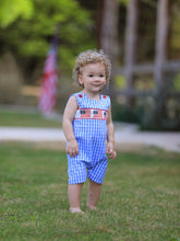 Load image into Gallery viewer, Flag Embroidery Boy Romper
