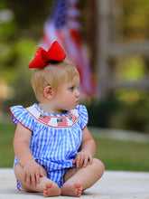 Load image into Gallery viewer, Flag Embroidery Girls Romper
