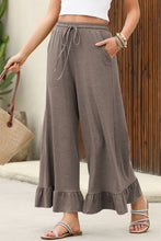 Load image into Gallery viewer, Ruffled Wide Leg High Waist Pants
