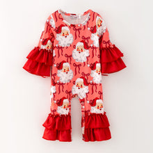 Load image into Gallery viewer, Red Ruffle Santa Romper
