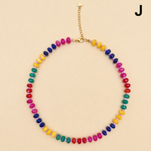 Load image into Gallery viewer, Natural Stone Semi-Precious Glass Mixed Necklace
