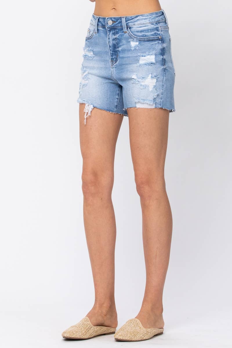 HI WAIST DESTROYED SHORTS (XL Only) – Dalia Home & Boutique