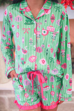 Load image into Gallery viewer, PREORDER Decked in Ornaments Ruffle Pajama Set
