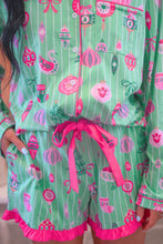Load image into Gallery viewer, PREORDER Decked in Ornaments Ruffle Pajama Set

