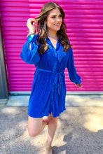Load image into Gallery viewer, Blue Hot Shot Pleated Dress
