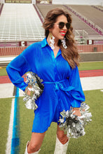 Load image into Gallery viewer, Blue Hot Shot Pleated Dress

