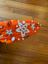 Load image into Gallery viewer, Orange and White Star Headband
