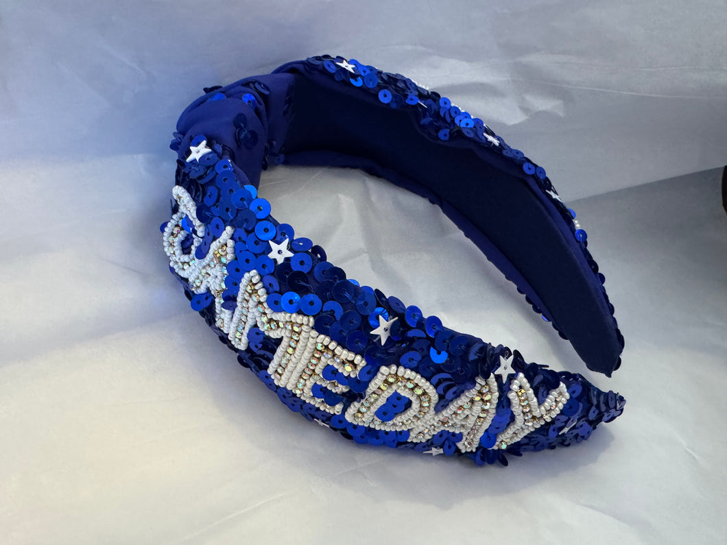 Blue Game Day Headband