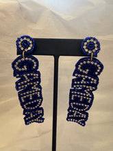 Load image into Gallery viewer, Blue Game Day Earrings
