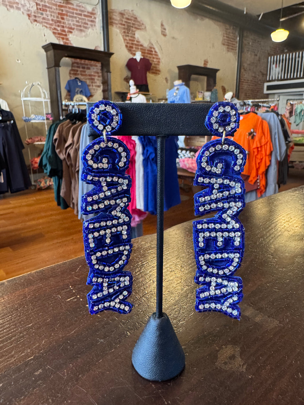 Blue Game Day Earrings