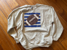 Load image into Gallery viewer, Blue Stripe Football Sweatshirt
