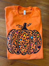Load image into Gallery viewer, Bright Leopard Pumpkin Tee
