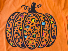 Load image into Gallery viewer, Bright Leopard Pumpkin Tee
