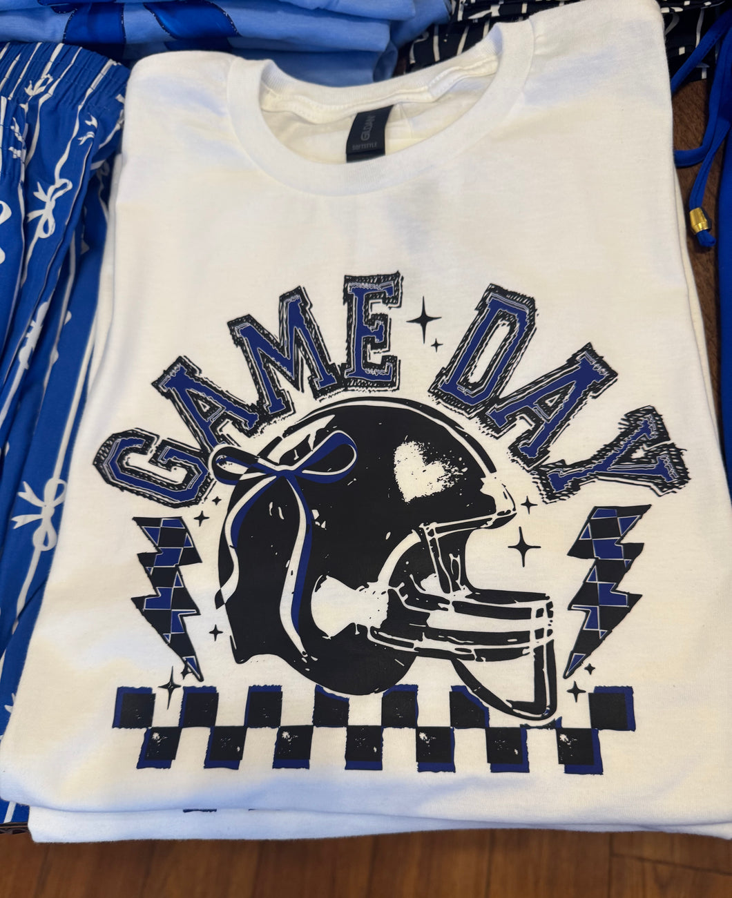 Game Day Helmet Tee - blue