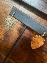Load image into Gallery viewer, Mini Hammered Arrowhead Earrings
