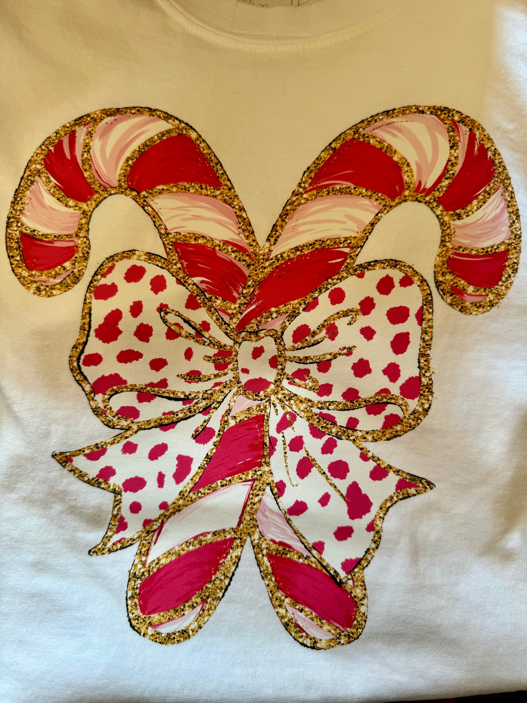 Candy Cane Glitter Tee