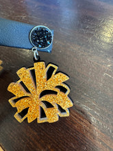 Load image into Gallery viewer, Orange Pom Pom Dangles
