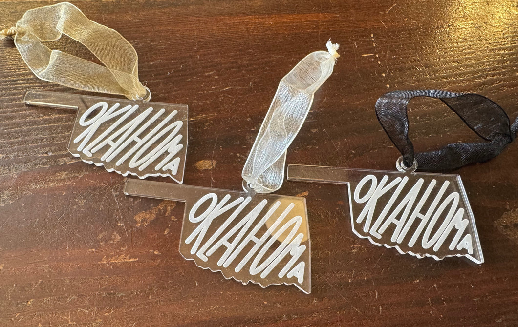 Acrylic Oklahoma Ornament