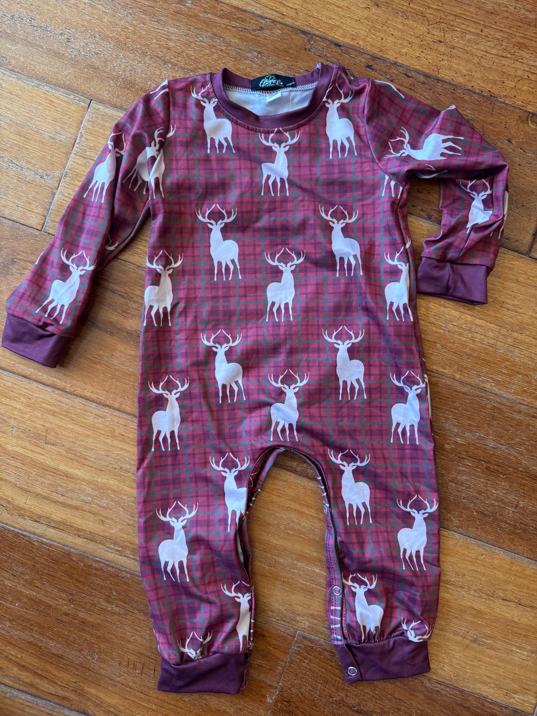 Crimson Stag Boy Romper