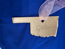 Load image into Gallery viewer, Rose Gold Mirrored Guthrie OK Ornament
