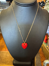 Load image into Gallery viewer, Red Rhinestone Heart Necklace
