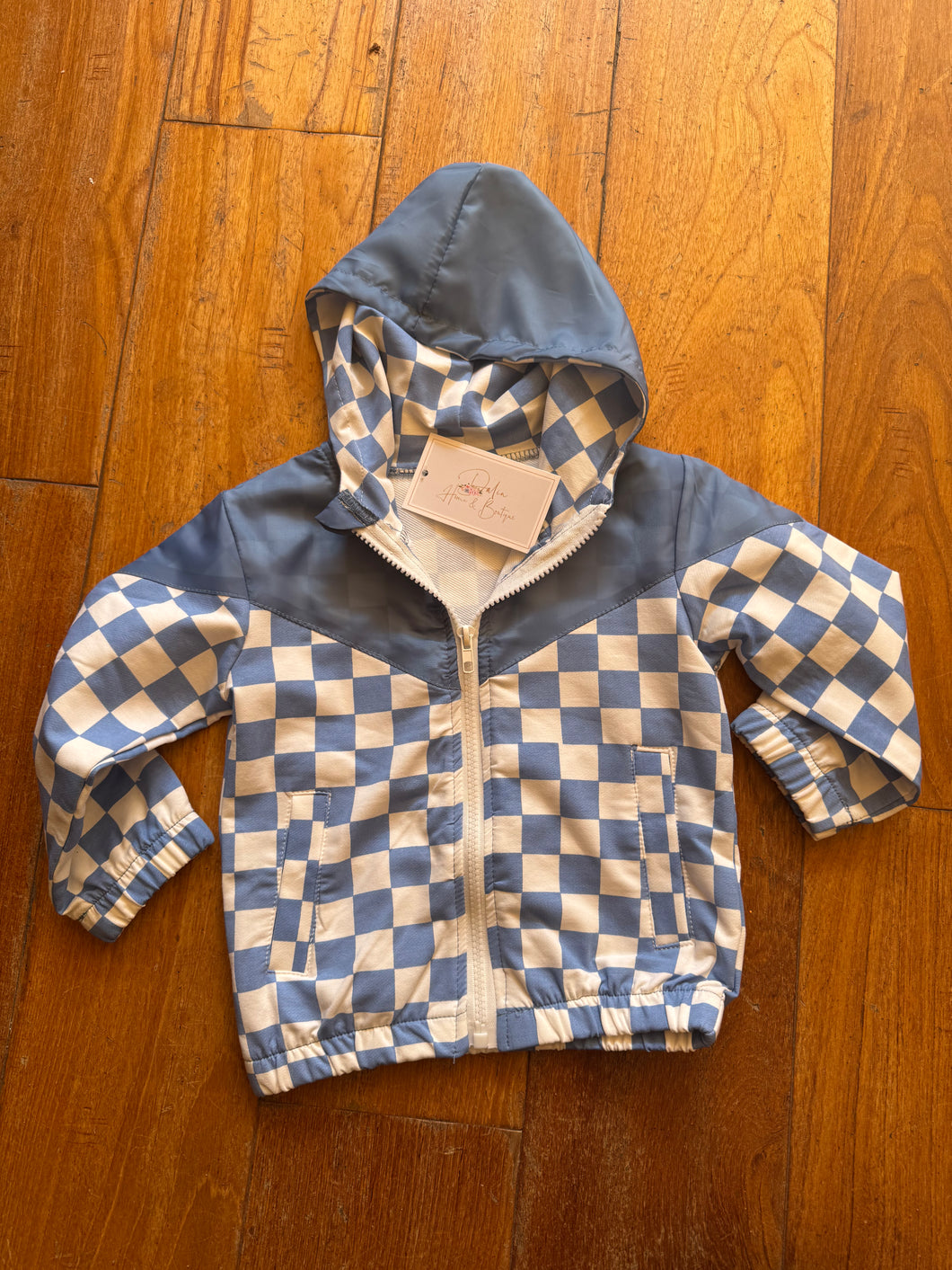 Blue Checkered Windbreaker