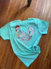 Load image into Gallery viewer, Adult Floral Chicken Tee
