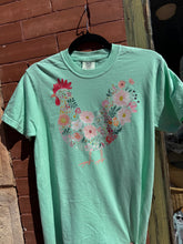 Load image into Gallery viewer, Adult Floral Chicken Tee
