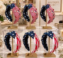 Load image into Gallery viewer, Patriotic Headband w/ Rhinestones
