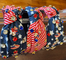 Load image into Gallery viewer, Patriotic Headband w/ Rhinestones
