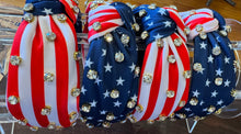 Load image into Gallery viewer, Patriotic Headband w/ Rhinestones
