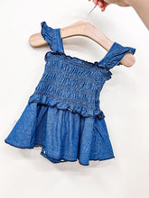 Load image into Gallery viewer, Denim Ruffle Romper
