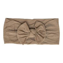 Load image into Gallery viewer, Latte Nylon Bow Headwrap
