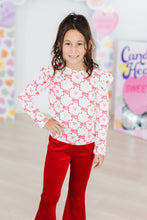 Load image into Gallery viewer, Lovebug ruffle LS tee
