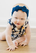 Load image into Gallery viewer, Navy Nylon Bow Headwrap
