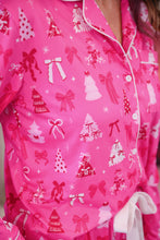 Load image into Gallery viewer, PREORDER Pretty Pink Christmas Ruffle Pajama Set
