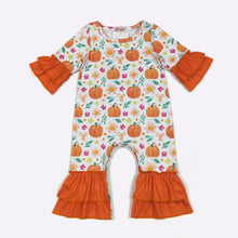 Load image into Gallery viewer, Pumpkin Patch Coquette Romper
