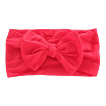 Load image into Gallery viewer, Red Nylon Bow Headwrap
