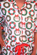Load image into Gallery viewer, PREORDER Ribbon Wreath Ruffle Pajama Set
