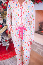 Load image into Gallery viewer, PREORDER Wrapped in Lights Ruffle Pajama Set
