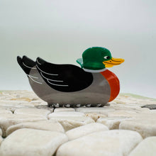 Load image into Gallery viewer, JUMBO MALLARD DUCK HAIR CLAW CLIPS

