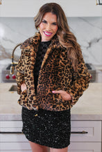 Load image into Gallery viewer, After Midnight Faux Fur Leopard Jacket
